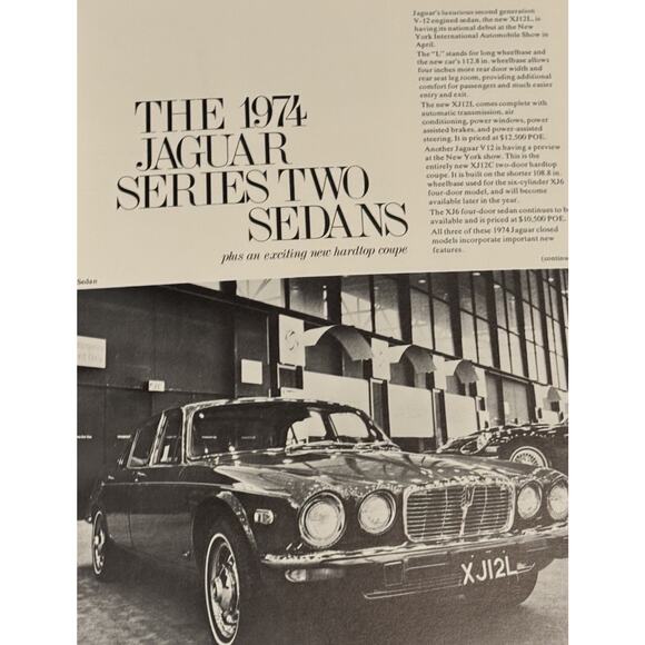 Jaguar Journal Spring 1974 Automotive Magazine Club XJ6 British Leyland XJ12 VTG - Picture 7 of 7